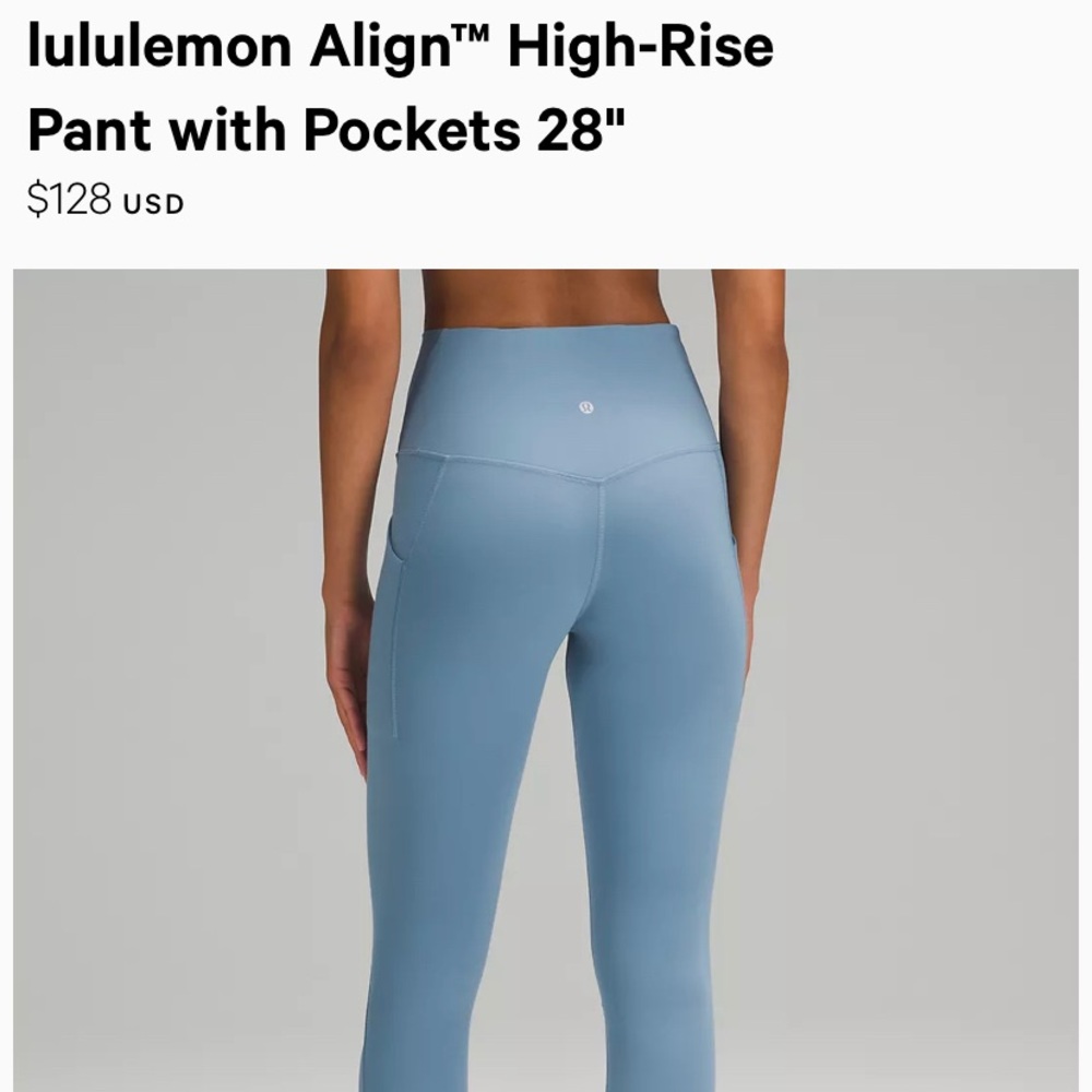 Like new!!! lululemon Align™ High-Rise Pant with Pockets 28"